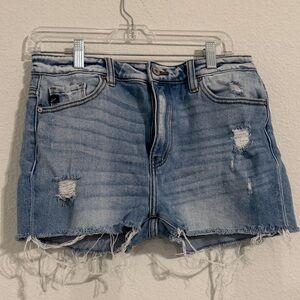 KanCan Light Blue Distressed Jean Shorts
